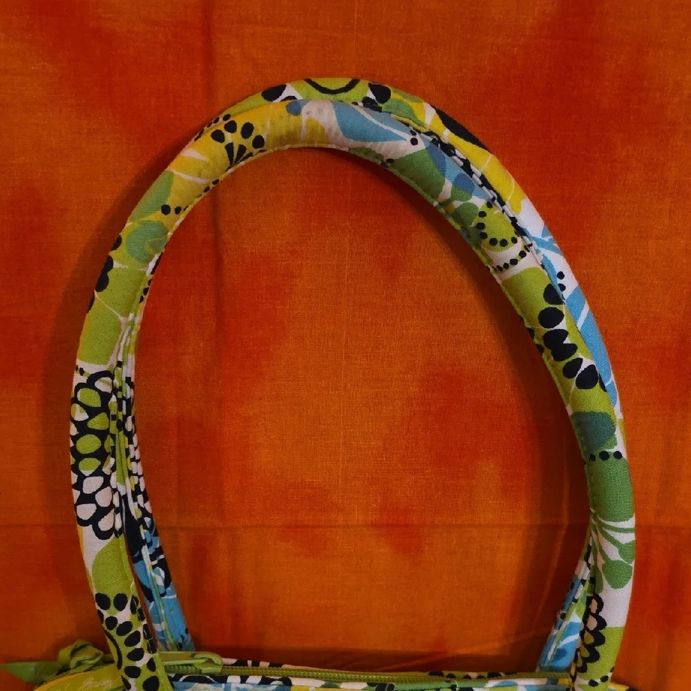Vera Bradley Handbag Lime Green Yellow Black Teal Eloise Lemon Up Kiss